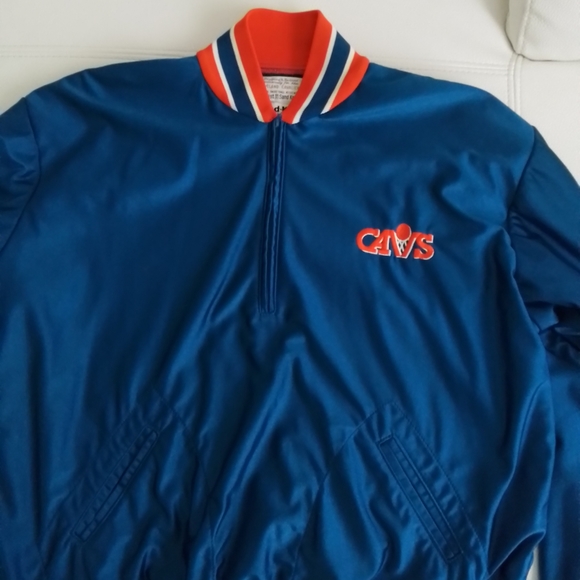 Vintage TEAM ISSUED Medalist Sand Knit Cleveland Cavaliers 1/4 Zip Jacket 46 XXL - Picture 4 of 14